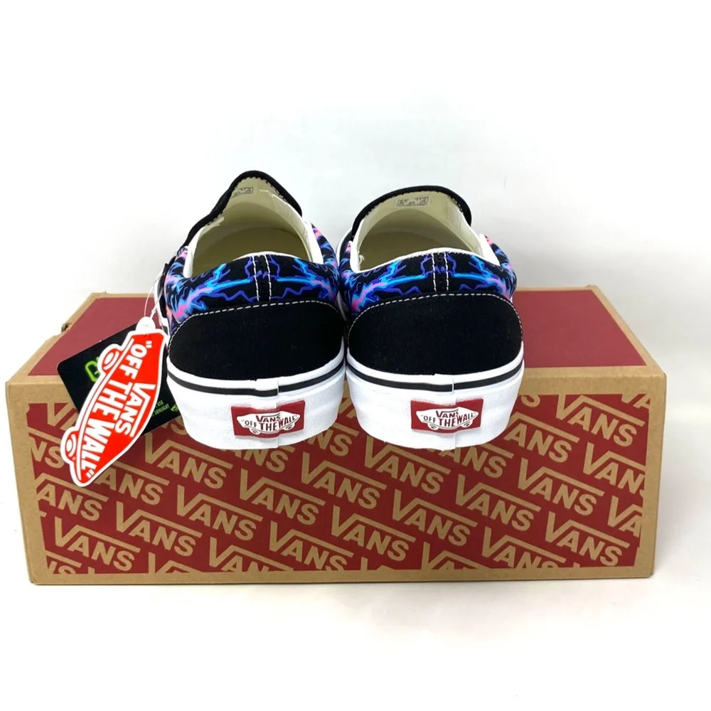 💖MEGA SALE💖VANS Classic Slip On Electric Flame Men Low  Canvas   VN000XG8B03 - Picture 4 of 11